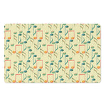 Watercolor Music Notes Pattern Print Polyester Doormat