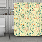 Watercolor Music Notes Pattern Print Polyester Shower Curtain