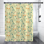Watercolor Music Notes Pattern Print Premium Shower Curtain