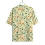 Watercolor Music Notes Pattern Print Rayon Hawaiian Shirt
