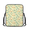 Watercolor Music Notes Pattern Print Rectangular Crossbody Bag