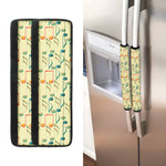 Watercolor Music Notes Pattern Print Refrigerator Handle Covers