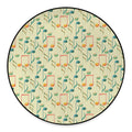Watercolor Music Notes Pattern Print Round Floor Mat