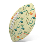 Watercolor Music Notes Pattern Print Rugby Ball