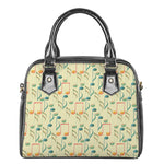 Watercolor Music Notes Pattern Print Shoulder Handbag