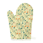 Watercolor Music Notes Pattern Print Single Oven Mitt