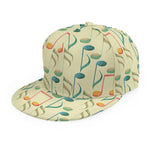 Watercolor Music Notes Pattern Print Snapback Cap