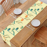 Watercolor Music Notes Pattern Print Table Runner