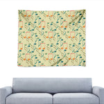 Watercolor Music Notes Pattern Print Tapestry