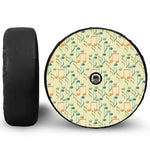 Watercolor Music Notes Pattern Print Tire Cover With Camera Hole