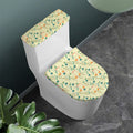 Watercolor Music Notes Pattern Print Toilet Lid And Tank Cover Set