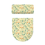 Watercolor Music Notes Pattern Print Toilet Lid And Tank Cover Set