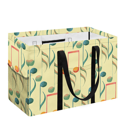 Watercolor Music Notes Pattern Print Utility Tote Bag