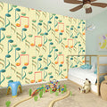 Watercolor Music Notes Pattern Print Wall Sticker