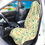 Watercolor Music Notes Pattern Print Waterproof Car Seat Cover