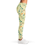 Watercolor Music Notes Pattern Print Women's Leggings