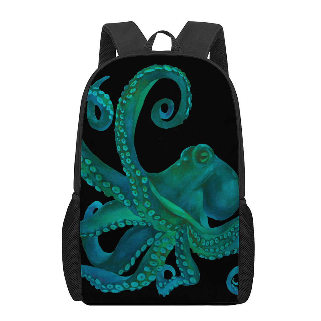 Watercolor Octopus Print 17 Inch Backpack