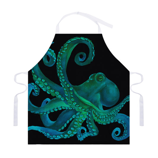 Watercolor Octopus Print Adjustable Apron