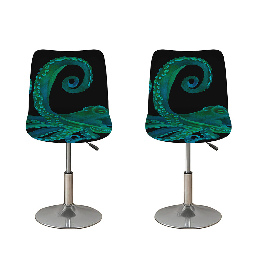 Watercolor Octopus Print Bar Stool Covers