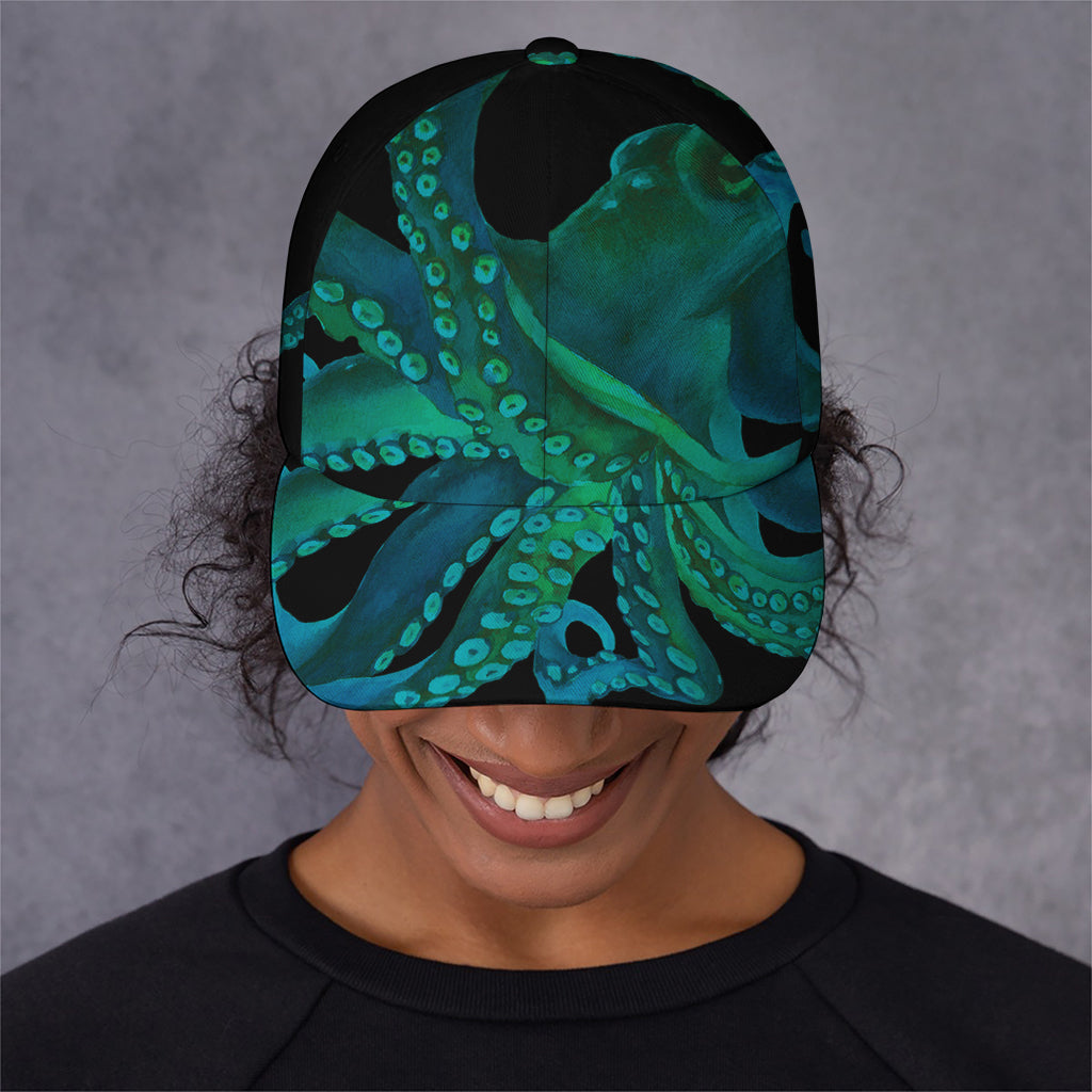 Watercolor Octopus Print Baseball Cap