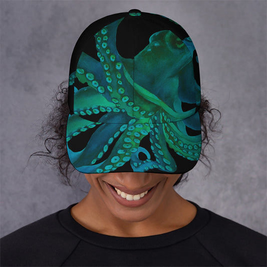 Watercolor Octopus Print Baseball Cap