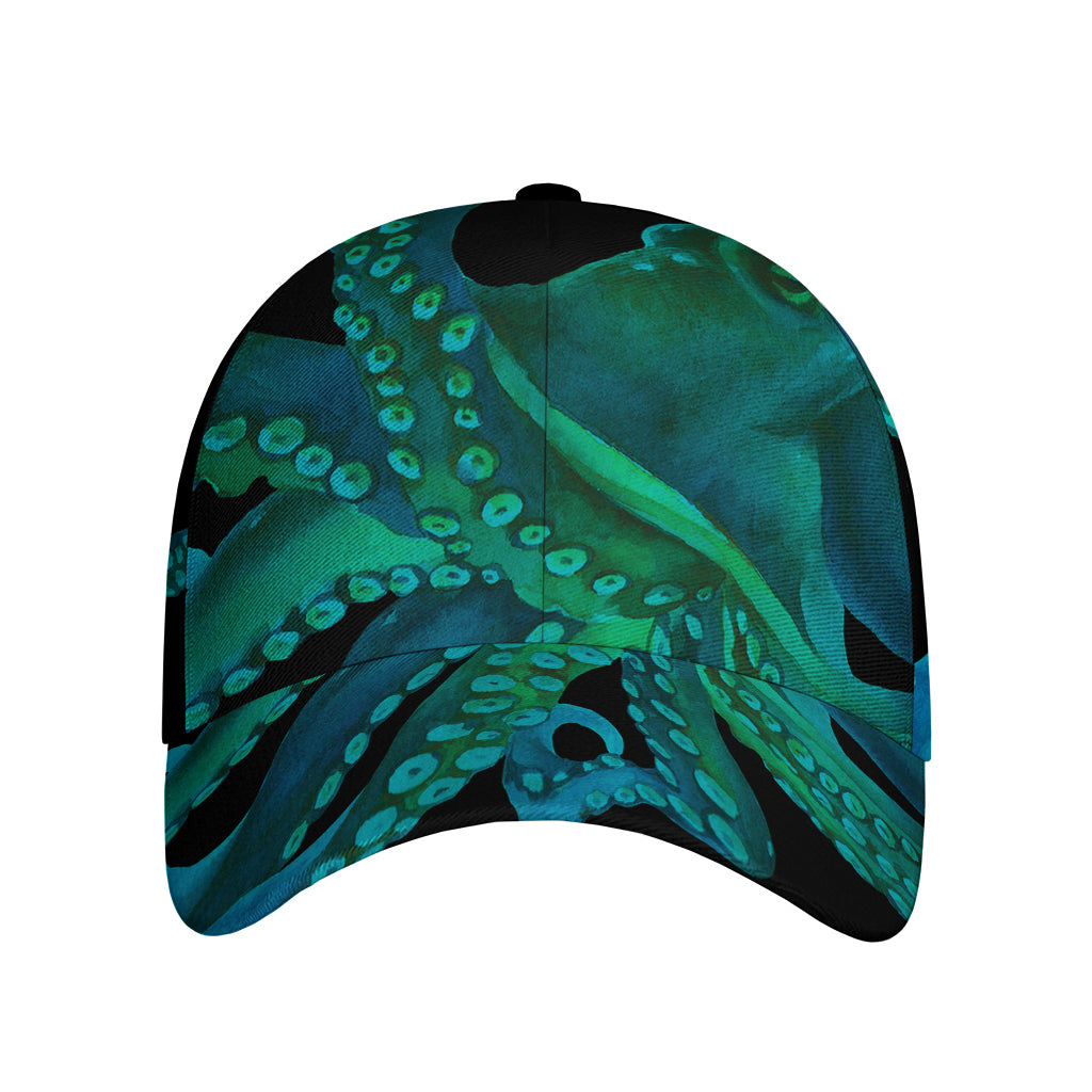 Watercolor Octopus Print Baseball Cap