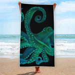 Watercolor Octopus Print Beach Towel