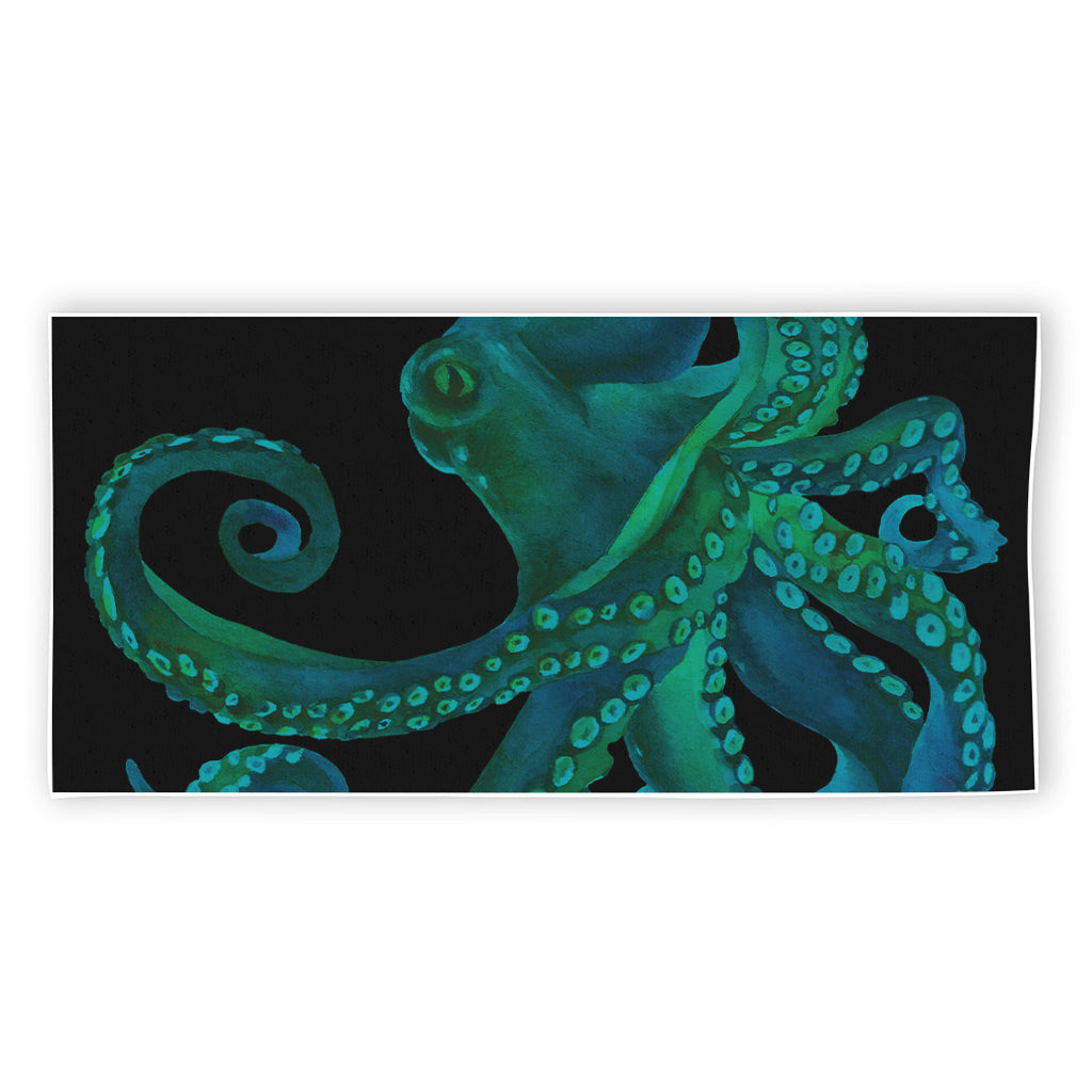 Watercolor Octopus Print Beach Towel