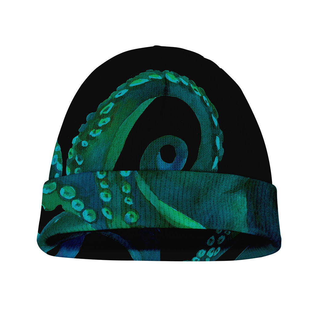 Watercolor Octopus Print Beanie