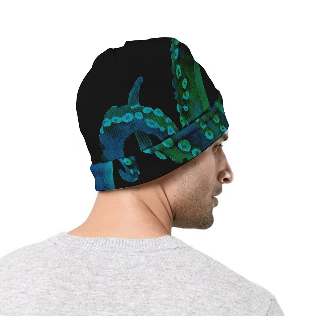 Watercolor Octopus Print Beanie
