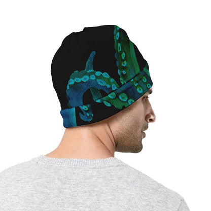 Watercolor Octopus Print Beanie