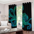 Watercolor Octopus Print Dimout Grommet Curtains