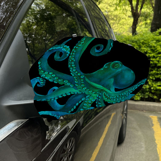 Watercolor Octopus Print Car Side Mirror Covers
