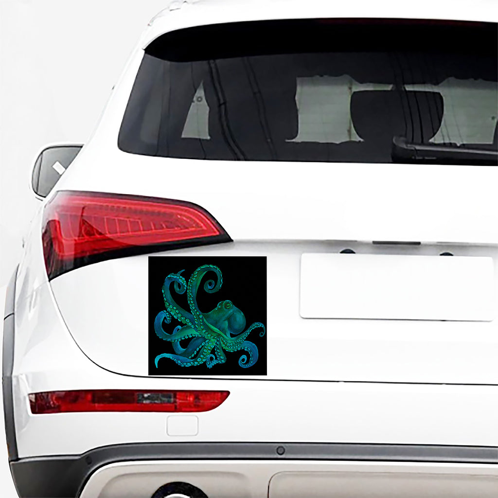Watercolor Octopus Print Car Sticker