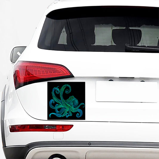 Watercolor Octopus Print Car Sticker
