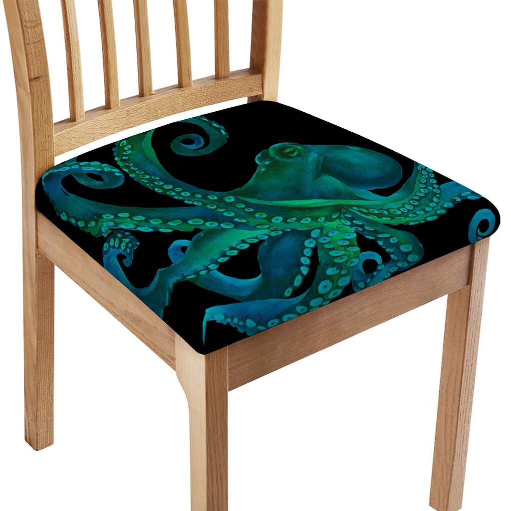 Watercolor Octopus Print Chair Cushion Cover
