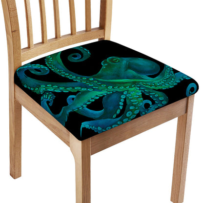 Watercolor Octopus Print Chair Cushion Cover
