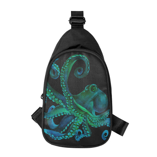 Watercolor Octopus Print Chest Bag