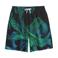 Watercolor Octopus Print Cotton Shorts