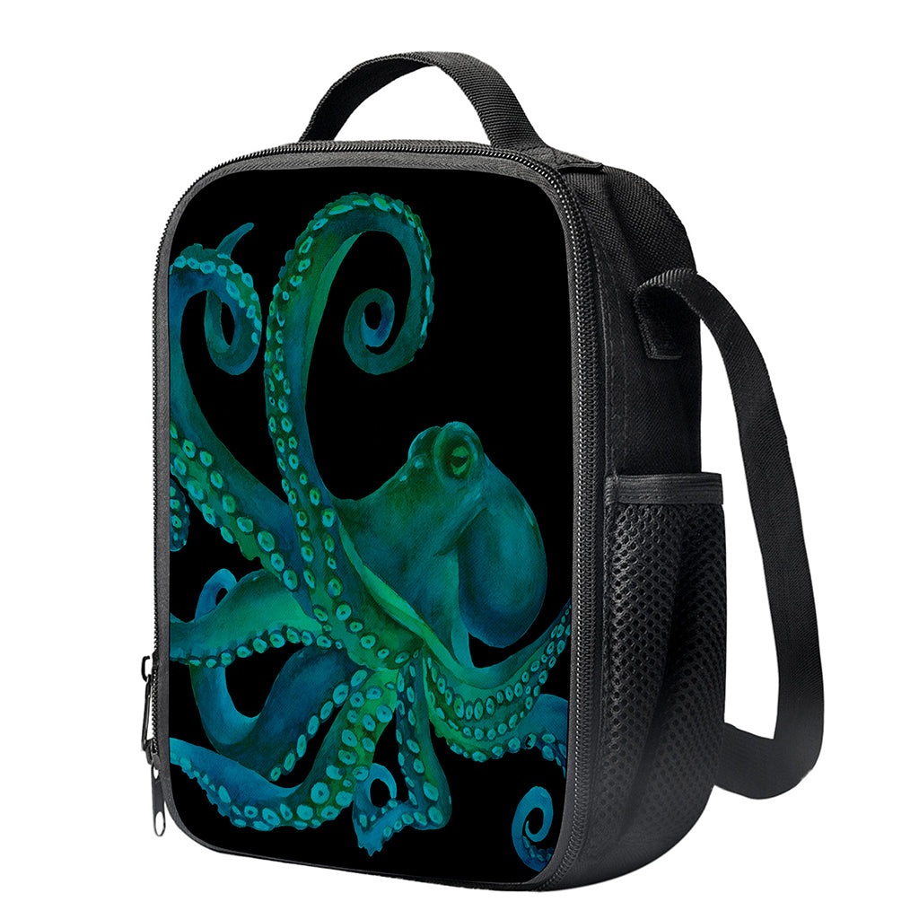 Watercolor Octopus Print Crossbody Lunch Bag