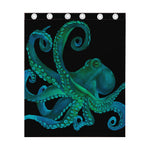 Watercolor Octopus Print Curtain