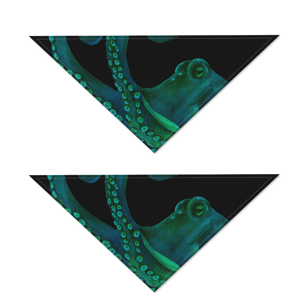 Watercolor Octopus Print Dog Bandana