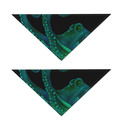 Watercolor Octopus Print Dog Bandana