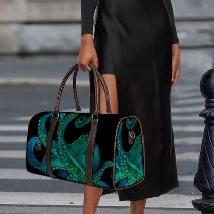 Watercolor Octopus Print Duffle Bag
