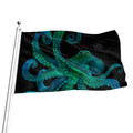 Watercolor Octopus Print Flag