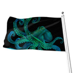 Watercolor Octopus Print Flag