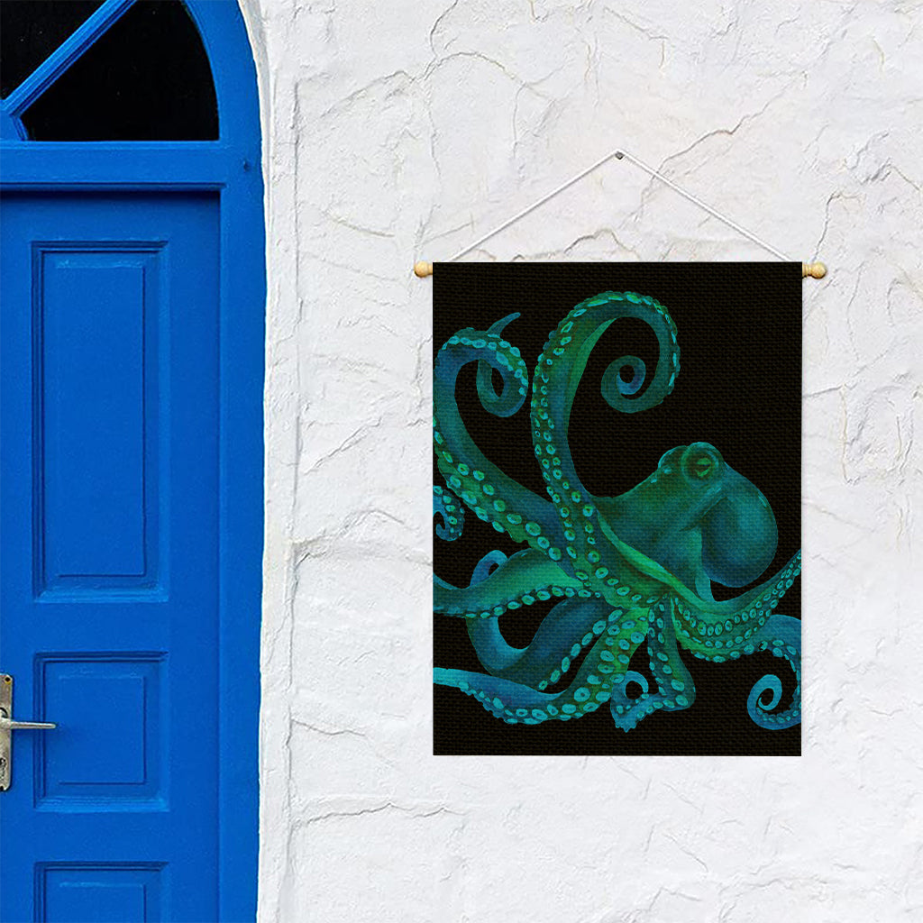 Watercolor Octopus Print Garden Flag