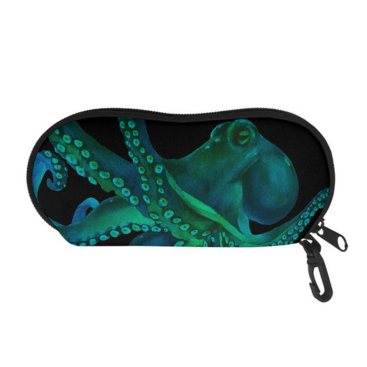 Watercolor Octopus Print Glasses Case
