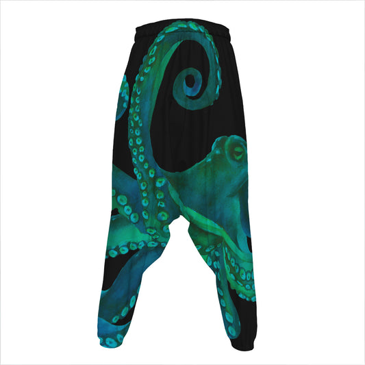 Watercolor Octopus Print Hammer Pants