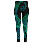Watercolor Octopus Print High-Waisted Pocket Leggings